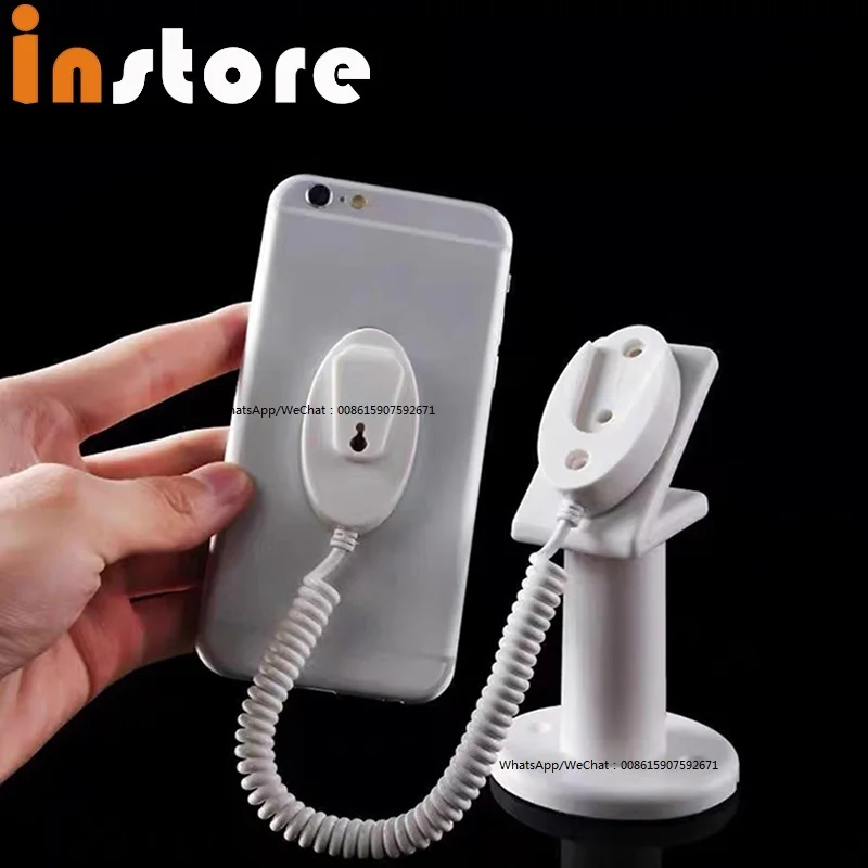 20 Pcs Mobile Phone Retractable Anti Theft Display Stand With Srping Cable