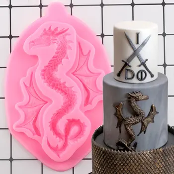 

3D Dragon Silicone Molds Baby Birthday Cake Decorating Tools DIY Baking Fondant Mold Candy Clay Chocolate Gumpaste Moulds
