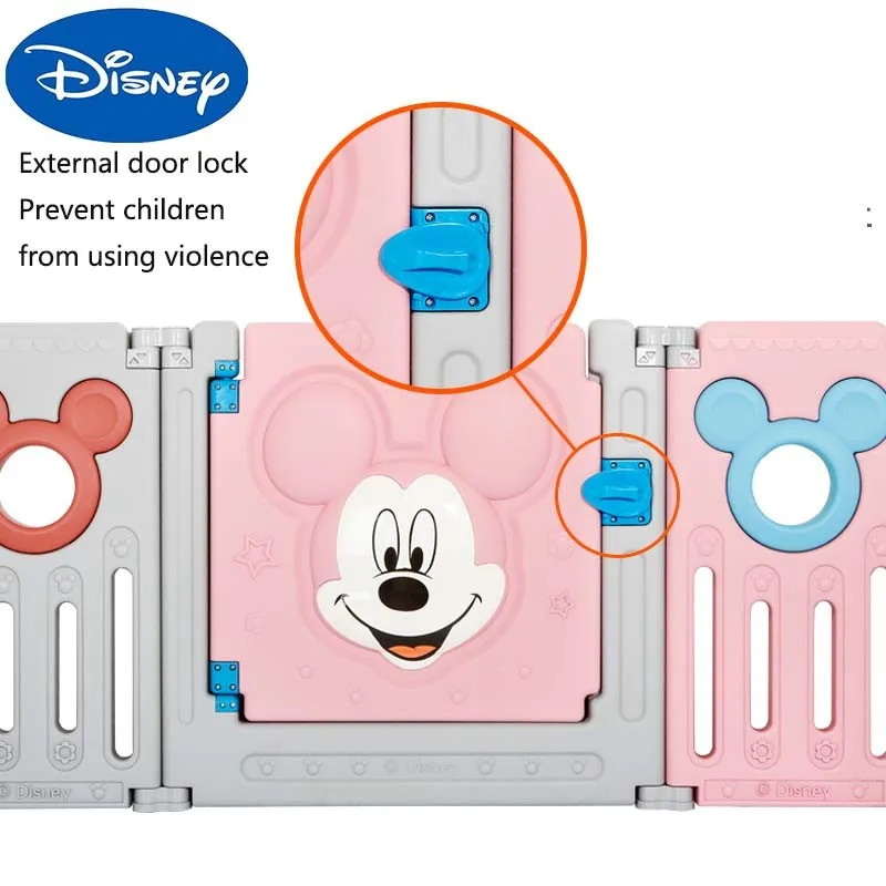 

Original Disney Children's Game Fence, Indoor Home Baby Protective Fence, Baby Crawling Pad, Folding Safety Walking Bar