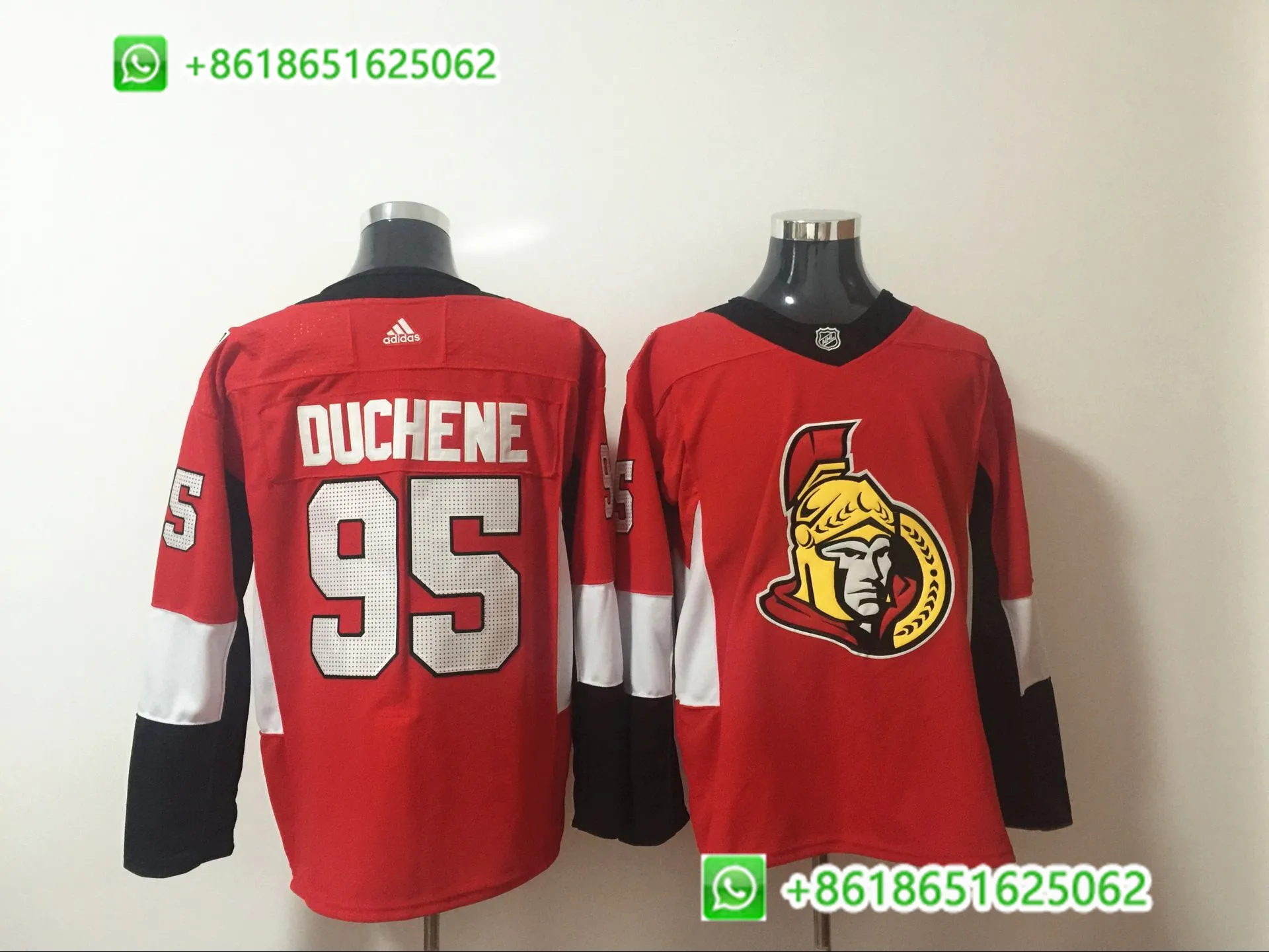 AS PICTURE Мужская Хоккейная Футболка Ottawa Erik Karlsson Mark Stone Mike Hoffman - Цвет: AS PICTURE