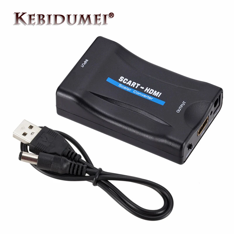 Адаптер Kebidu SCART HDMI 1080P для видео аудио высококлассный преобразователь HD ТВ DVD Sky Box