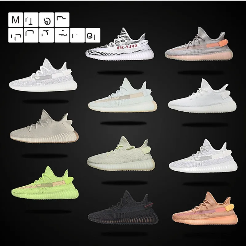 Новое поступление дышащие кроссовки yeezys air 350 v2 boost мужские и женские спортивные кроссовки размер 36-46 Прямая поставка