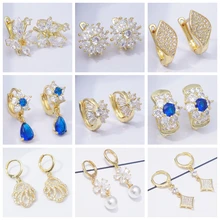 Серьги AAA CZ с кристаллами, круглые серьги-кольца для женщин и девушек, подарок, позолоченные серьги, модные аксессуары, серьги