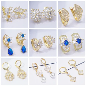 

Earring AAA CZ Crystal Circle Hoop Earrings for Women Girl Gift Gold Filled Earings Fashion Accessories Earing