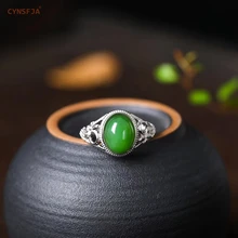 CYNSFJA Real Certified Natural Hetian Jade Jasper 925 Sterling Silver Lucky Amulets Green Jade Ring High Quality Best Gifts CYNSFJA Real Certified Natural Hetian Jade Jasper 925 Sterling Silver Lucky Amulets Green Jade Ring High Quality Best Gifts