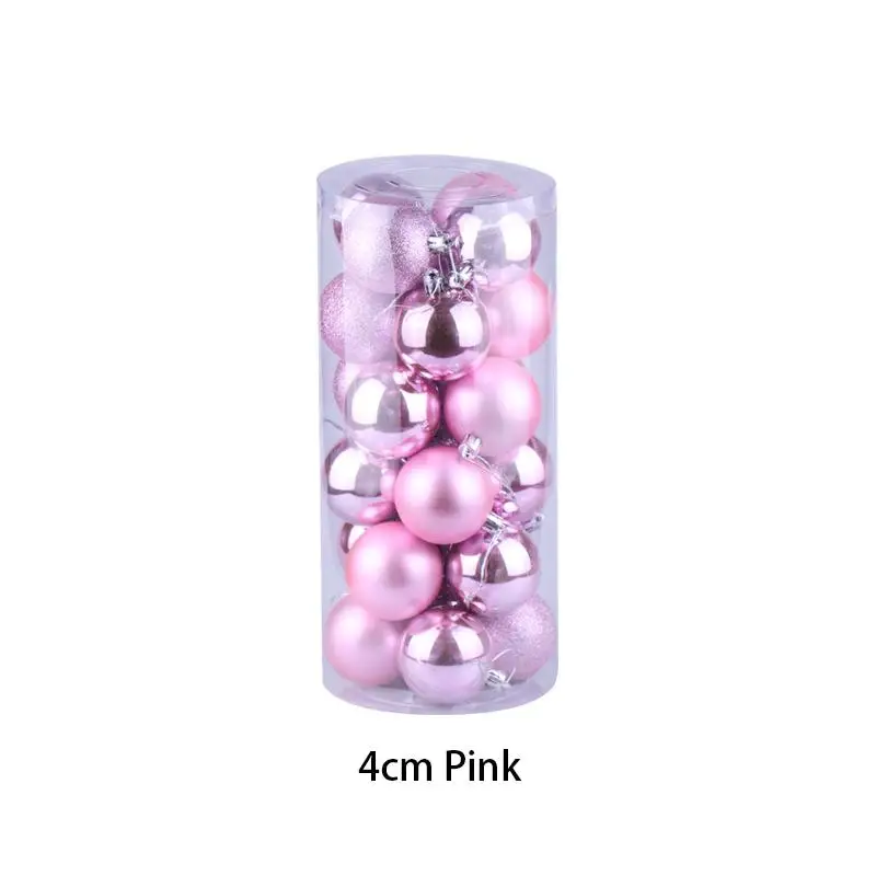 24 pieces / diameter 4cm Christmas tree decoration ball ornaments hanging shiny bauble ball for family bar party decoration - Цвет: Diameter 4cm