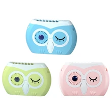 Cartoon Owl Fan for Outdoor Personal Necklace Fan Rechargeable Cordless Fan 3 Speeds