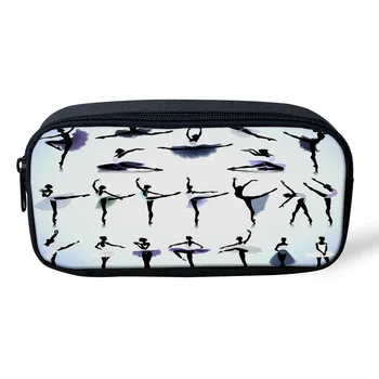 

Dance Ballet Lady Black Shadow Zipper Pencil Pouch Cosmetic Makeup Bag Office Supplies Travel Accessories Household Supplies