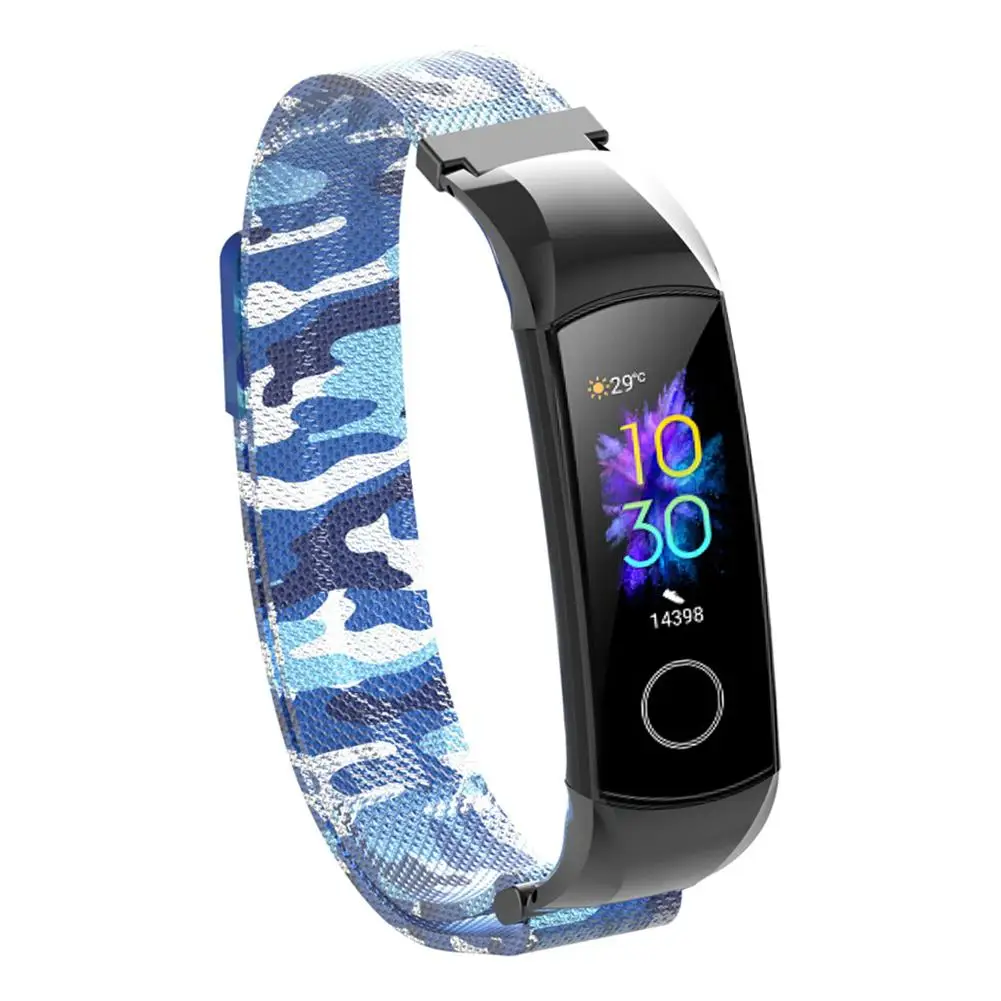 Миланский стальной ремешок для huawei Honor Band 5 4 умные часы с ремнем ремешок для замены наручного ремня анти-потеря точности сетчатый Браслет