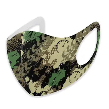 

Camouflage Shading II print The stylish windproof and dustproof mask can clean the dustproof external shielding cloth.