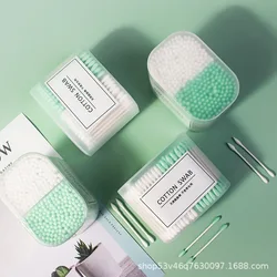Disposable Cosmetic Cotton Swab Cotton Swab Household Boxed round Pointed Double-Headed Cleaning Sanitary Napkin Ear Cotton Rod