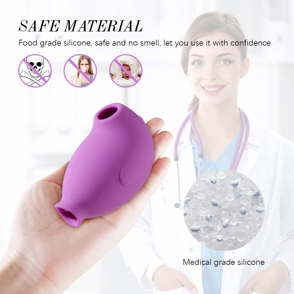 Vibrator för sugande kvinnor, sugande tunga, G-punktsvibrerande kvinnlig klitorisstimulator, slickande_voghion.com