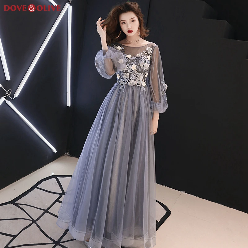 three quarter sleeve formal dress
