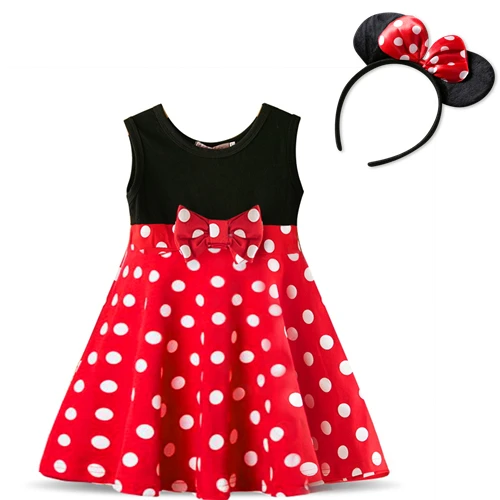 08 With headband Нарядные Детские платья для девочек на день рождения, Пасху, маскарадный костюм Минни Маус, Детский костюм Одежда для маленьких девочек, одежда для детей возрастом от 2 до 6 лет - Цвет: 08 With headband