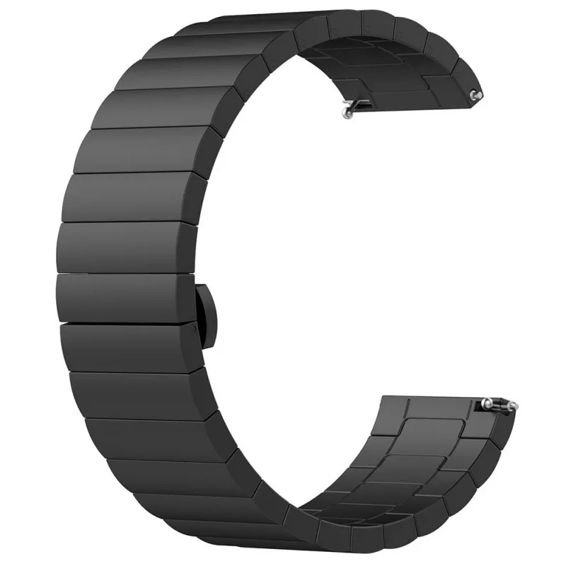Ремешок из бусин и стали подходит для Fitbit Versa из нержавеющей стали, бамбуковый браслет с пряжкой-бабочкой