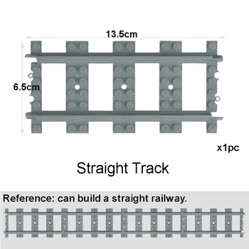 

City Railway Building Block Train 53401 Track Plastic RC Trains Straight Educational Bricks Toy For Boy