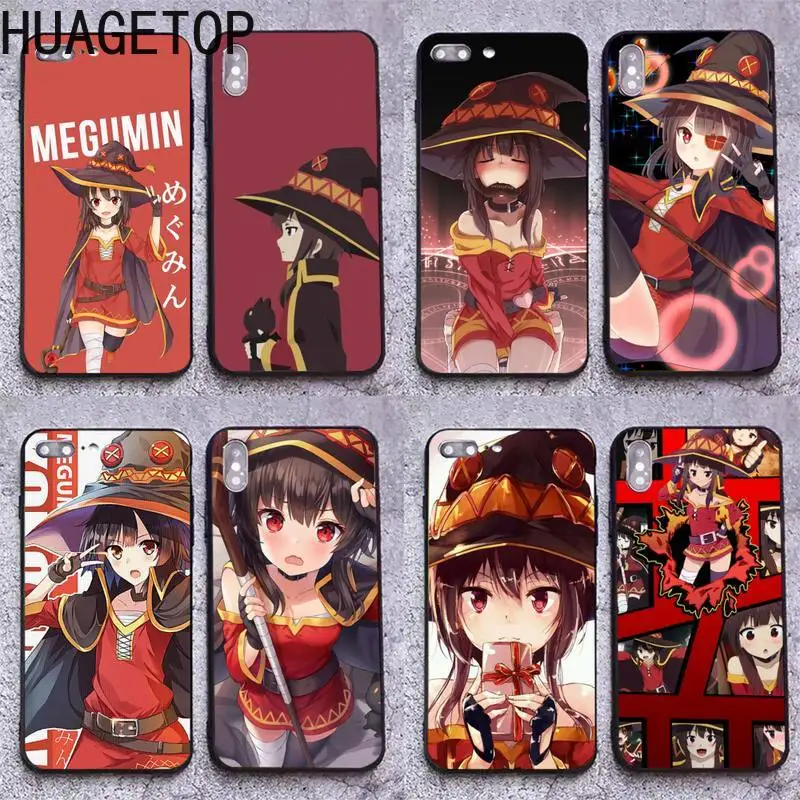 Чехол для телефона Konosuba Megumin DIY чехол iPhone 11 pro XS MAX 8 7 6 6S Plus X 5S SE 2020 XR | Мобильные
