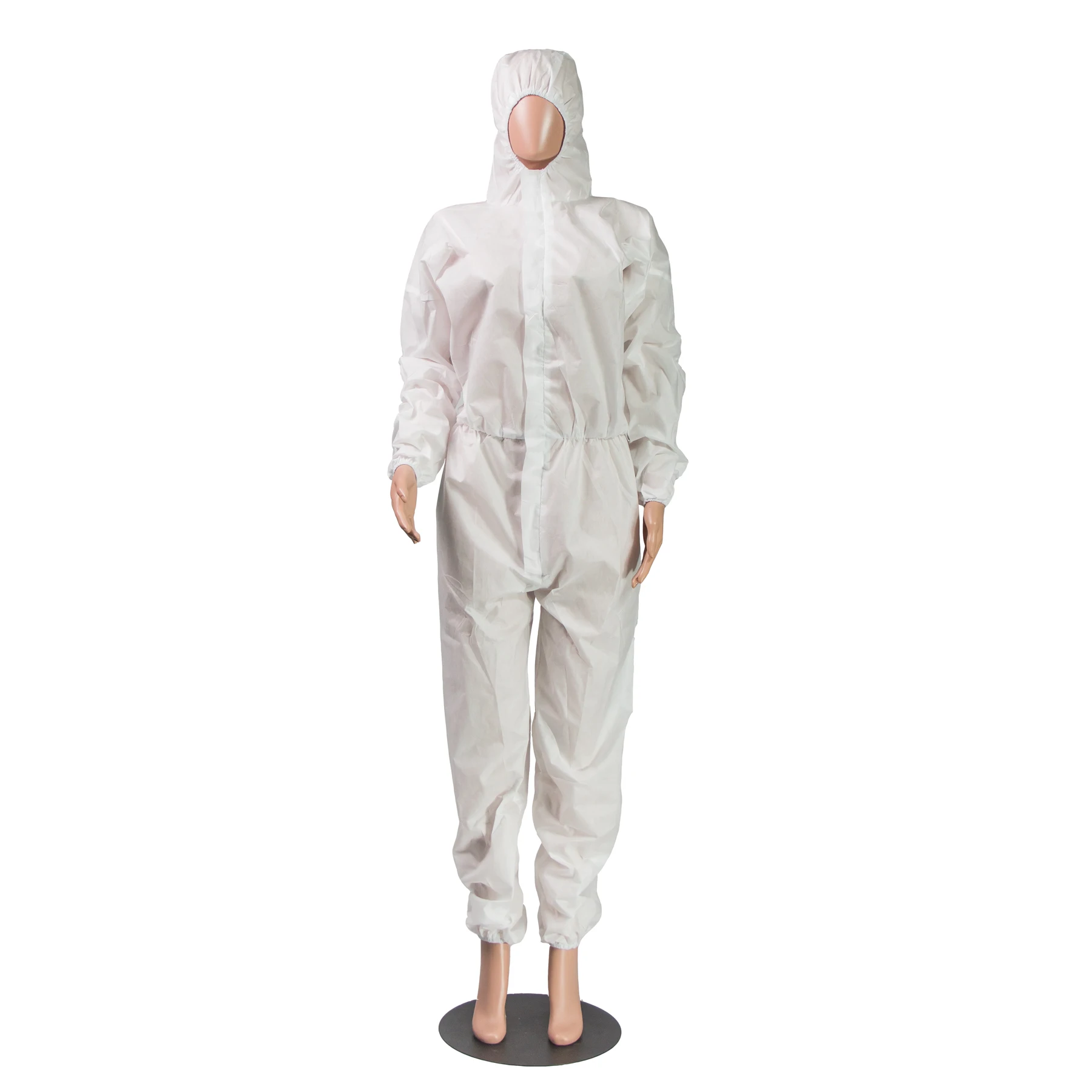 

Disposable Unisex White Nonwovens Protective Clothing Isolation Suit Dust-proof Coveralls Anti Static Safety Clothing Wholesale