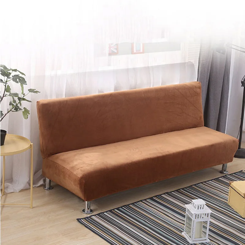 

Spandex Velvet Sofa Covers Dustproof Stretch Sofa Bed Cover for Living Room without Armrest All-inclusive Slipcover capa de sofa