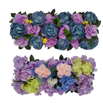 

Artificial flower row wddding arch flower wall lily arch high imitation rose diy wedding road guide party Christmas decoration h