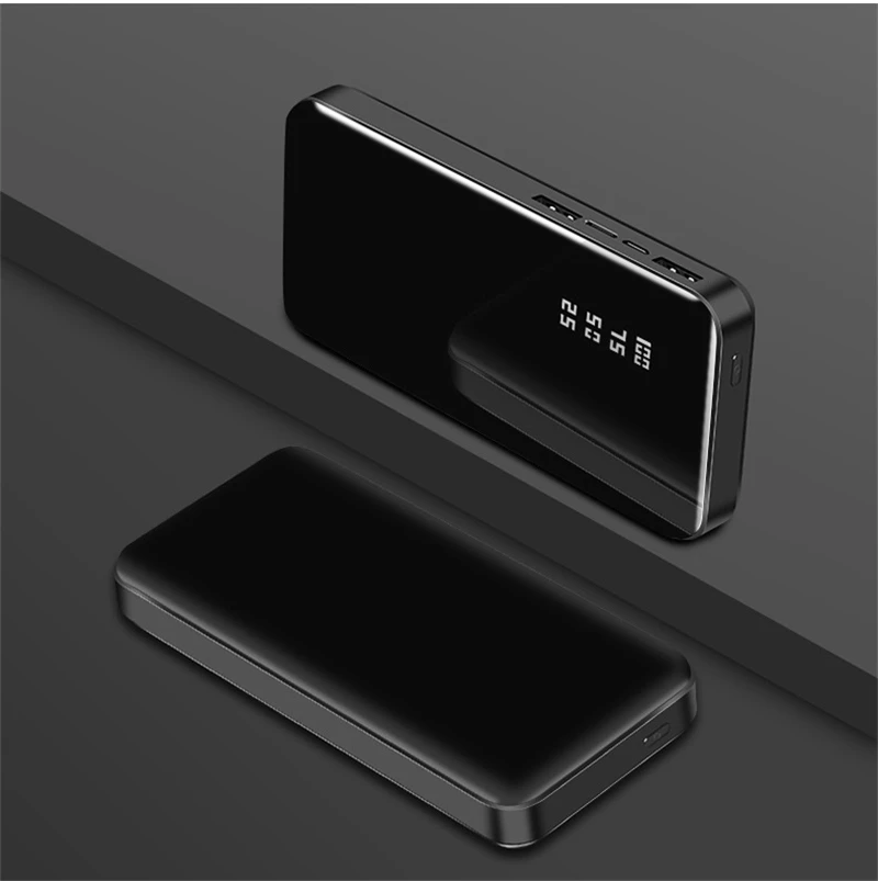 Power Bank 10000mAh светодиодный портативное зарядное устройство с дисплеем для iPhone 8 X Xiaomi Внешняя батарея зарядное устройство для мобильного телефона Dual USB Poverbank