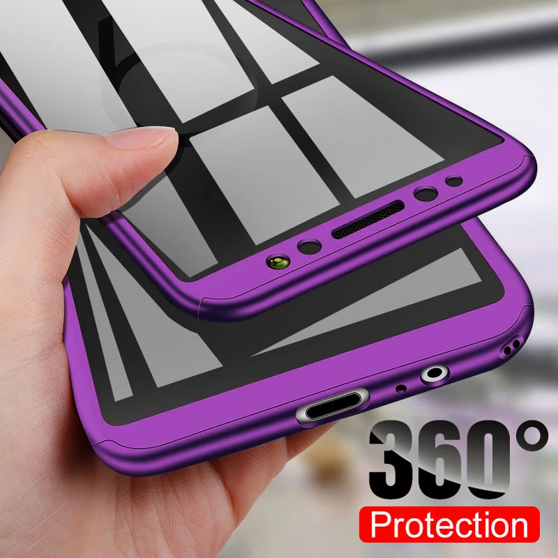 

Luxury 360 Full Protective Phone Case For Huawei Y6 Y9 Y7 Prime Pro 2019 y7 y6 2018 y5 2017 Honor 20 10 9 Lite Hard Cases Glass