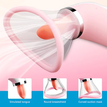 New Clitoris Stimulator Tongue Vibrating Sucking Vibrator Blowjob Nipple Sucking Dildo Sex Toys for Women Oral Licking Vagina