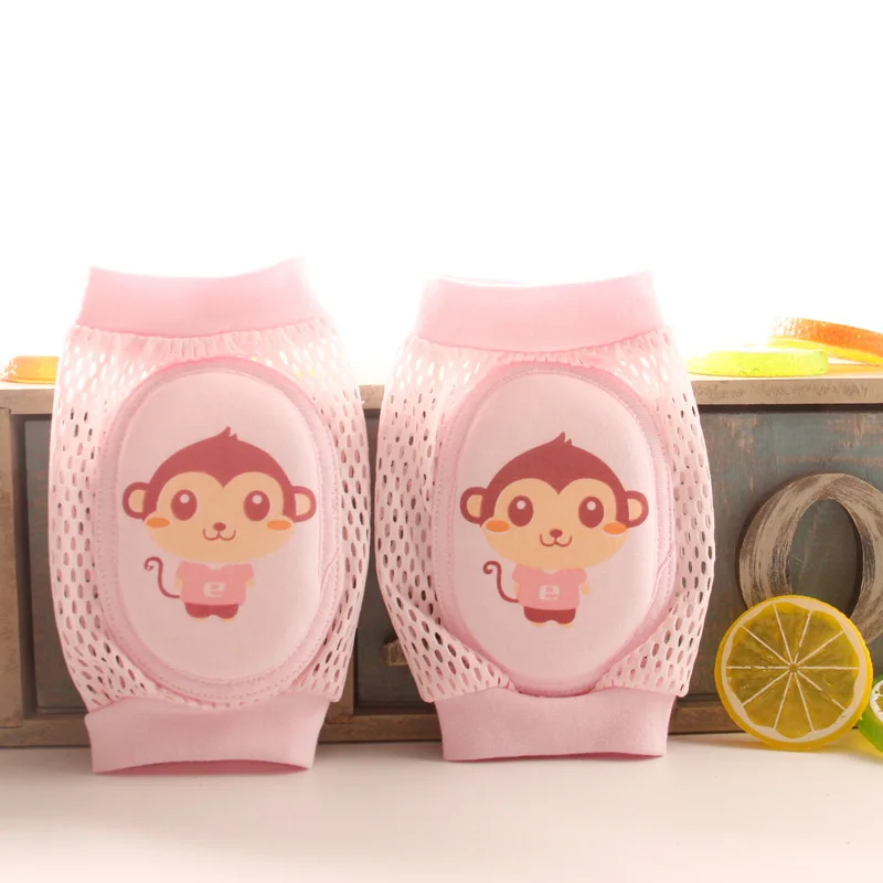 Pink Monkey Детские наколенники с героями мультфильмов, защитные дышащие сетчатые наколенники, гетры, детские леггинсы, аксессуары для подушек, Beenwarmers - Цвет: Pink Monkey