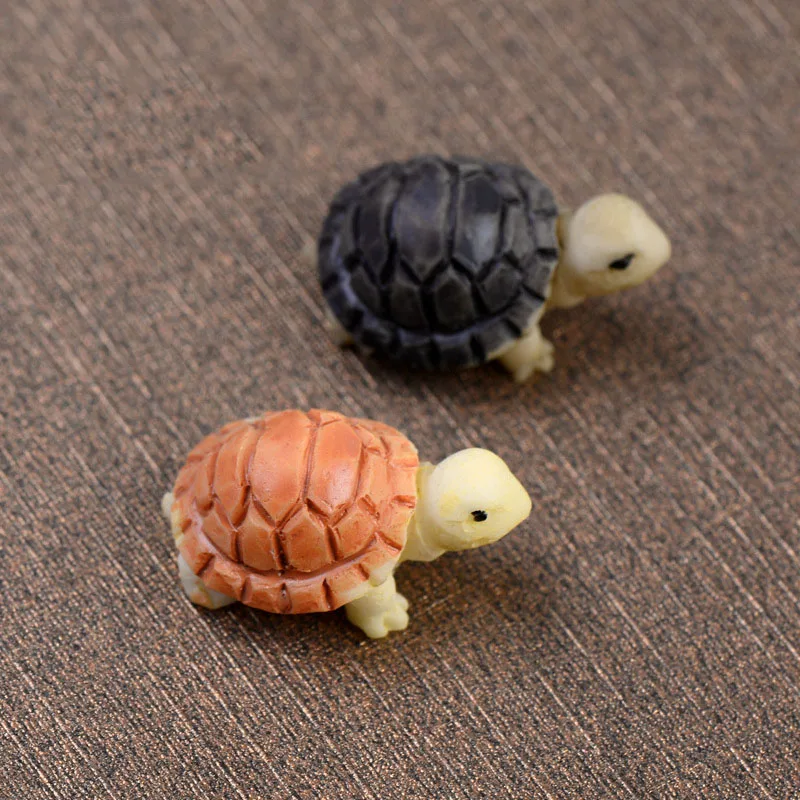 2pcs/set Fish Tank Decoration Simulation Turtle Aquarium Accessories Cute Resin Tortoise for Fish Tank Ornament