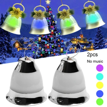 

2pcs Sound Control LED Christmas Decorative Lights Music Colorful Lights Small Bell Lantern Light for Home Decoration