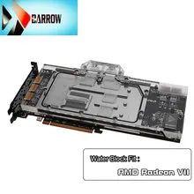 Barrow gpu block for AMD Radeon VII, GPU water-cooled heatsink for AMD Radeon VII card, 5v 3-pin optical connector BS-AMRVII-PA