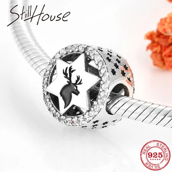 

Hot Selling Sterling Silver 925 hollow out Sika deer Charms beads Fit Original European Charm Bracelet Jewelry making