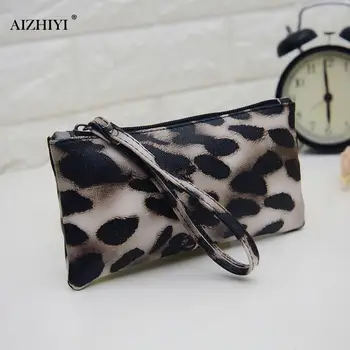 

Vintage Women PU Leather Clutch Bags Leopard Printed Female Girl Money Coin Purse Zipper Wallet Handbag
