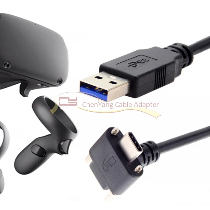 Стандартный USB3.0 для USB 3,1 тип-c двойной винтовой замок кабель для передачи данных подходит для Oculus Link VR
