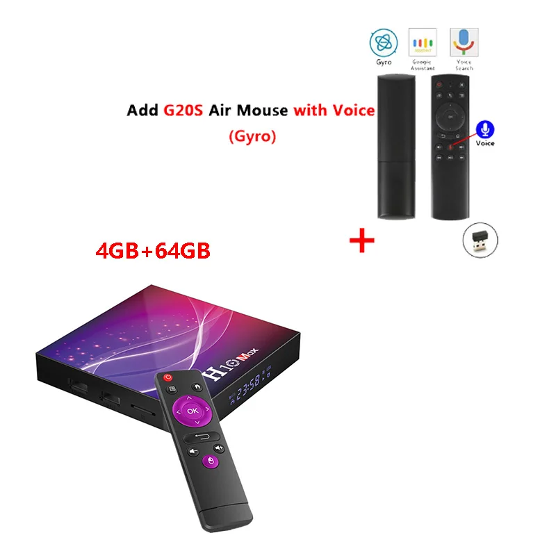 Предпродажа H10 MAX smart tv box android 10,0 Allwinner H616 4 Гб ОЗУ 32 Гб ПЗУ 2,4 ГБ wifi 6K H.265 медиаплеер 4Гб 64 ГБ Android tv box - Цвет: 4G64G add g20s