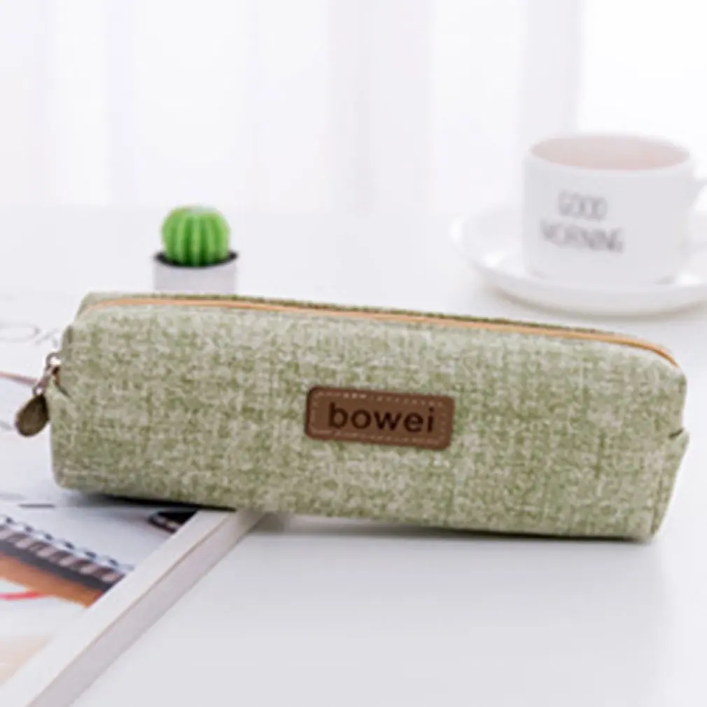

Pencil Bag Canvas Korea Large Capacity Pencil Case Student Female Simple Pencil Case Bag