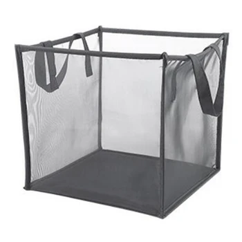 

Laundry Basket with Handle, Portable Foldable Mesh Basket for Dirty Clothes, Foldable for Cleaning and Storage, Dormitory or Tra