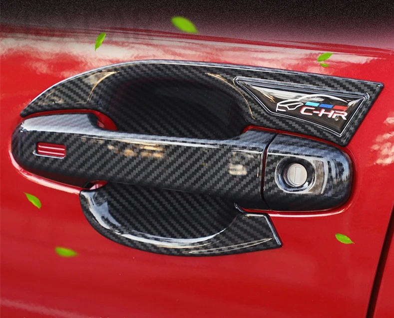 도요타 CHR C-HR 2016-2019 도어 핸들 보호 커버 외부 도어 보울 핸들 수정 도어 손목 장식 조각 장식