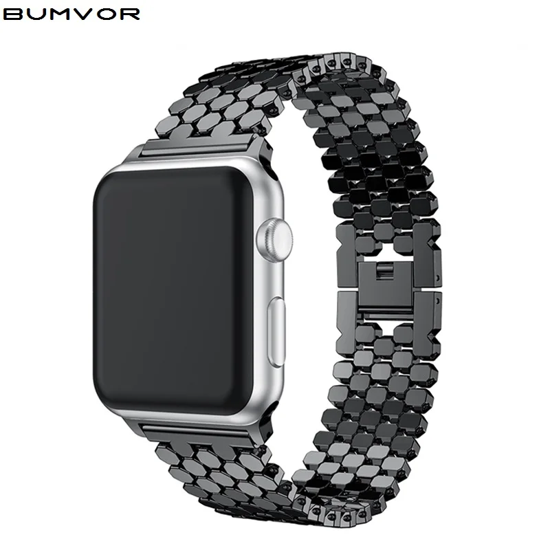Ремешок из нержавеющей стали для apple watch, ремешок 42 мм/38 мм/40 мм/44 мм, браслет для часов iwatch, ремешок для iwatch, серия 5, 4, 3, 2, 1, золотистый