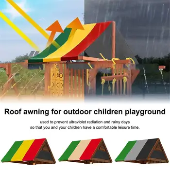 

Kids Playground Roof Canopy Waterproof Playground Replacement Tarp Outdoor Replacement Sunshade Tarp Cover For Children 52x89in