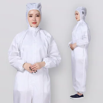 

Anti-static Coveralls Clean Clothes Hood Cleanroom Garments Clean food Dust-proof Paint Work Clothing Unisex Protective overalls