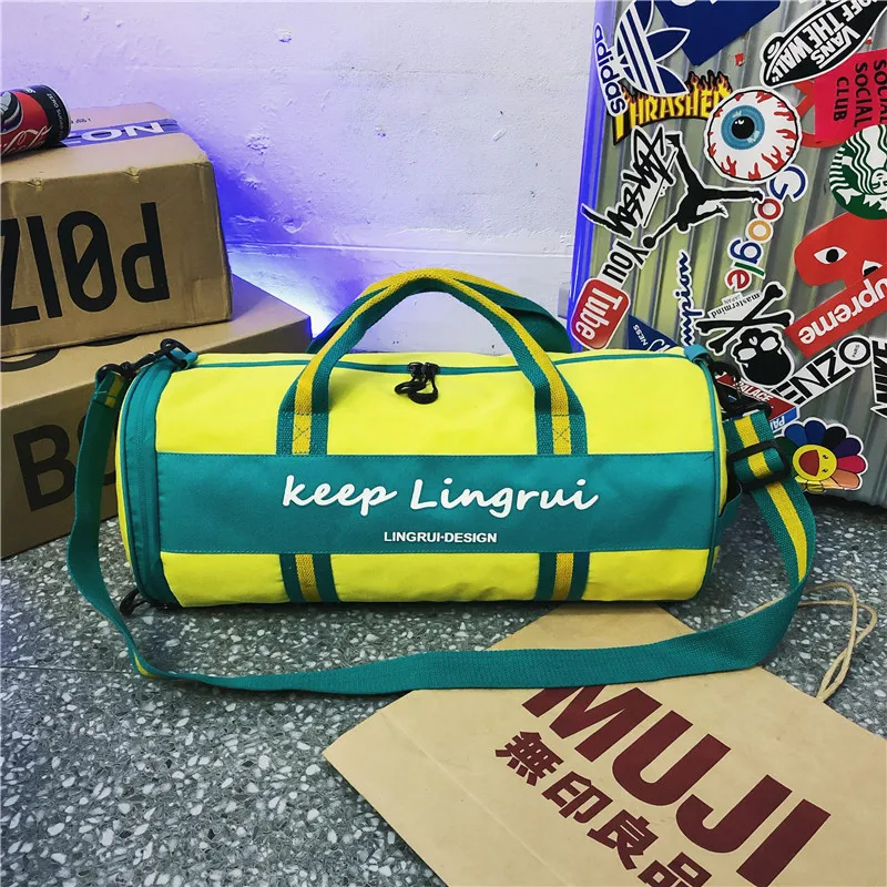 large small Новая одежда для маленькой девочки 2 шт./компл. Мужская Дорожная сумка контраст Цвет большой+ маленький из двух предметов/Костюм Леди человек мешки праздника для Фитнес большой Ёмкость - Color: large small