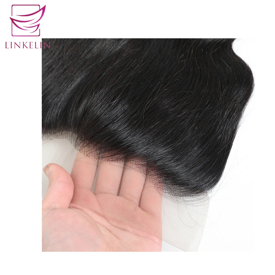 LINKELIN HAIR  Malaysian Body Wave Hair Frontal Lace Closure 13*4 Ear to Ear Closure 130% Destiny Remy Hair Free Shipping