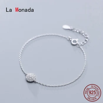 

La Monada Fine Silver 925 Jewelry Bracelet Female Woman Round Minimalist Bracelets For Women Silver 925 Sterling