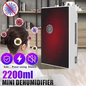 

2.2L 220V Electric Dehumidifier Air Dryer Home Absorption Mini Portable LED Display Moisture Absorbing Dryer Basement Bedroom