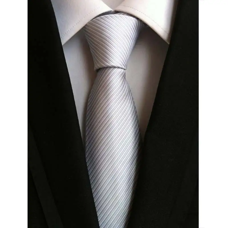 63Color Men's Ties Silk Neck Ties 8cm Jacquard Stripes Solid Dot Classic Necktie For Men Formal Business Wedding Party Gift - Цвет: YU-G46