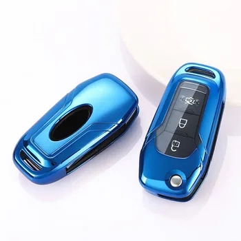 

2020 New Soft TPU Car Key Cover Case for Ford Fusion Fiesta Escort Mondeo Everest Ranger Accessories Key Cover Car Keychain