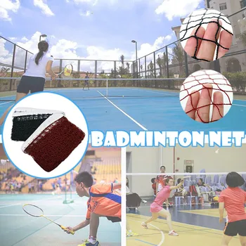 

Durable standard Training Net badminton net Volleyball polypropylene without knot red Convenient badminton net 56p4