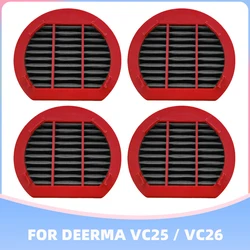 Filtre Hepa de remplacement pour aspirateur à main Deerma VC25/VC26, 4 pièces de rechange, accessoire 