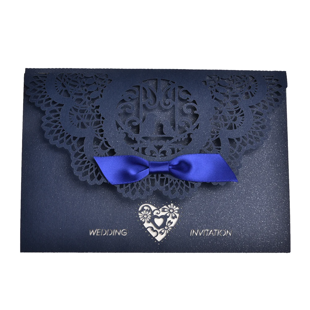  10PCS European Style Elegant Delicate Carved Lace Wedding Party Invitations Cards Wedding Party Dec - 4.00042E+12